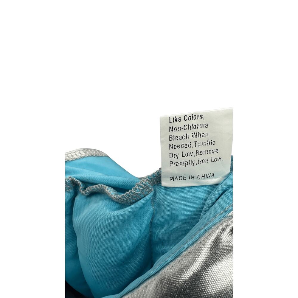 Women's Lightweight Puffer Sport Skorts Warm Quilted Skirt Metallic Shiny Silver